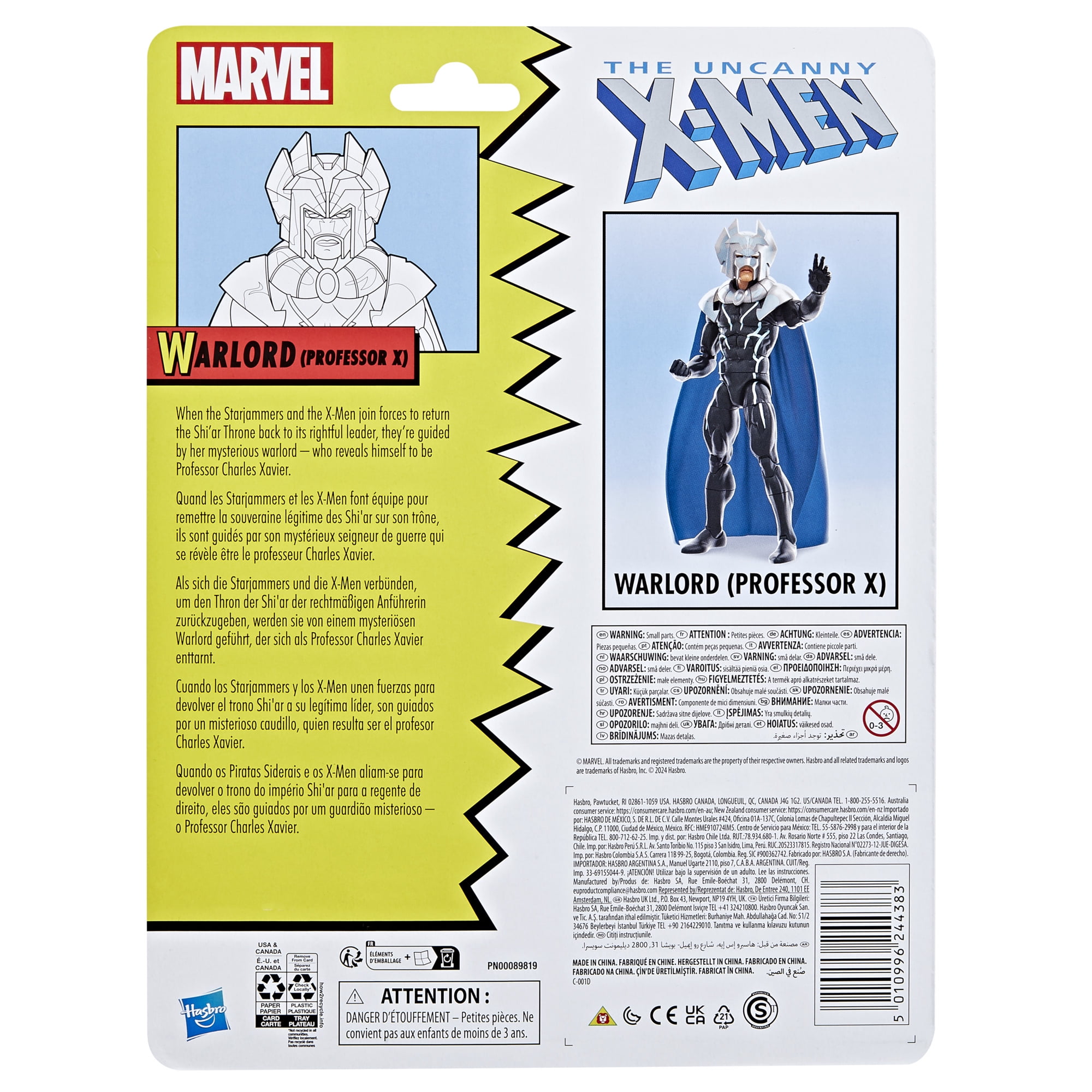 Marvel Legends Series Warlord (Professor X), Retro Marvel Comics Collectible Action Figure (6”)