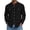 Black-A, variant on Men's Summer Retro Linen Cotton Dress Shirt, Long Sleeve Casual Loose Button Down Shirt with Dual Chest Pockets White
