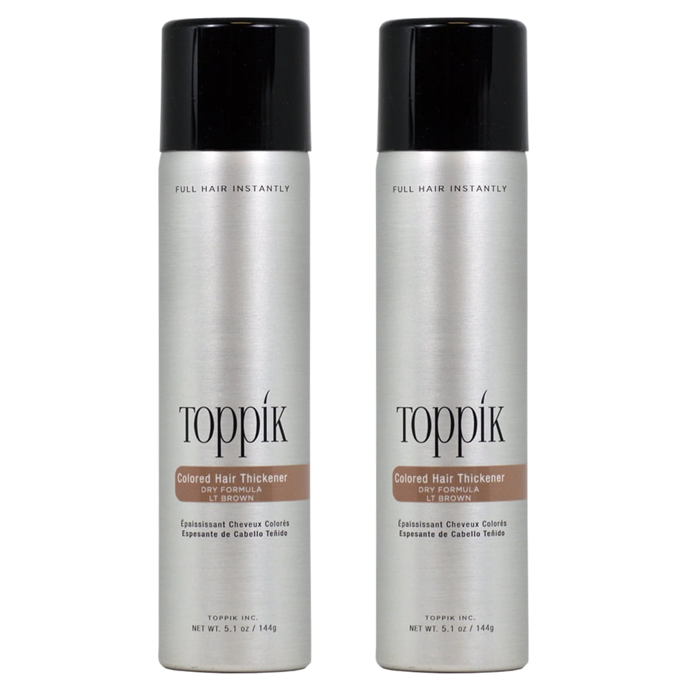 Toppik Colored Hair Thickener Dry Formula 5.1 oz Light Brown (Pack of 2