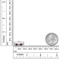 thumbnail image 6 of Gem Stone King 925 Silver and 10K Yellow Gold Red Rhodolite Garnet and Blue Zircon Wedding-Bands Ring for Women | 2.11 Cttw | Round 4MM | Gemstone January Birthstone | Size 7, 6 of 6