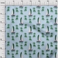 thumbnail image 3 of oneOone Cotton Flex Light Blue Fabric Beach Sewing Fabric By The Yard Printed Diy Clothing Sewing Supplies 40 Inch Wide, 3 of 4