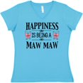 thumbnail image 3 of Inktastic Happiness is Being a Maw Maw with Butterflies Women's V-Neck T-Shirt, 3 of 5