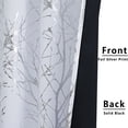 thumbnail image 6 of Decoultimatex Tree Branch Blackout Window Curtain Panels Silver White Metallic Print Room Darkening Window Drapes for Bedroom Office, Grommet Top, 50"x 84"x 2, 6 of 6