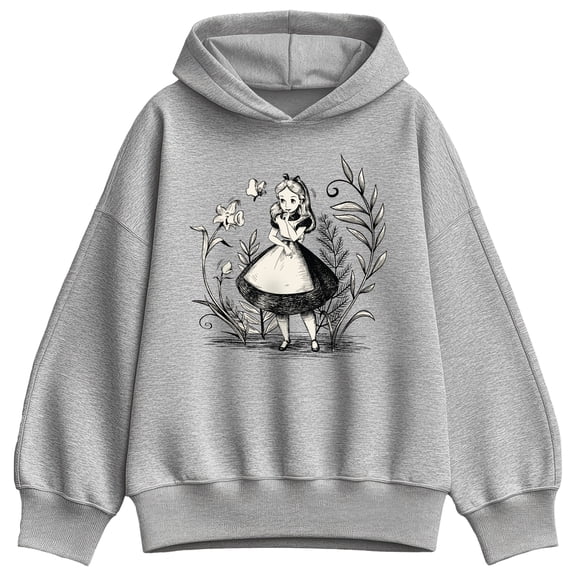 Alice In Wonderland - Alice Sketch Women's Oversized Fleece Hoodie Sweatshirt