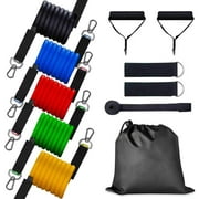 Resistance Bands Set, Exercise Bands with Door Anchor, Handles, Waterproof Carry Bag, Legs Ankle Straps for Resistance Training, Physical Therapy, Home Workouts 11 Pcs