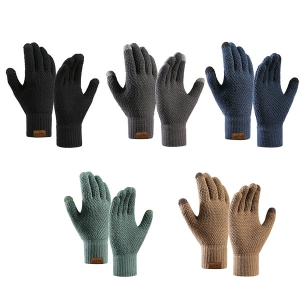 Gants d'hiver chaud classique couleur écran tactile gants de gants