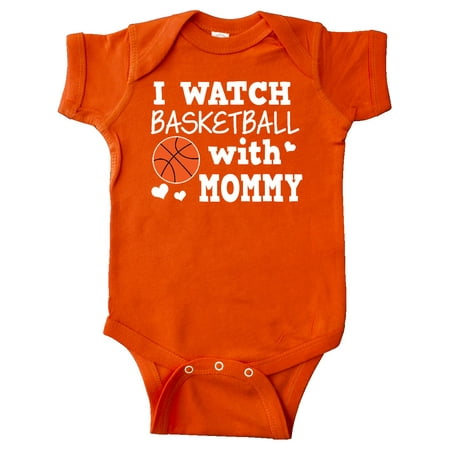 

Inktastic I Watch Basketball with Mommy Gift Baby Boy Bodysuit