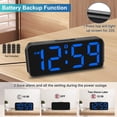 thumbnail image 5 of Peakeep Reloj despertador digital pequeño enchufable para dormitorio, mesita de noche, pequeño reloj eléctrico con pantalla de números grandes con batería de respaldo para mesa de escritorio, 6 atenua, 5 of 5