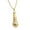 Gold with chain, variant on Men Stainless Steel Personalized Punk Vintage Musical Microphone Pendant Necklace Megaphone Tool Silver with Chain