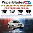 thumbnail image 2 of 2002 Lexus RX300 Beam Wiper Blades Wipers w/1yr Warranty (Set of 3) w/Rear Wiper (WiperBladesUSA), 2 of 5