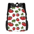 thumbnail image 3 of Balery Hand Drawn Strawberry Backpack for Men and Women - Durable 600D Oxford Cloth -Large Capacity, Water-Resistant School, Travel, and Hiking Bag, 3 of 9