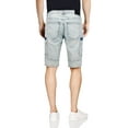 thumbnail image 2 of X RAY Men's Cargo Biker Denim Shorts Slim Fit Casual Moto Stretch Knee Length Jean Shorts for Men, Bleach, 2 of 7
