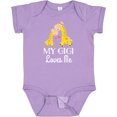 thumbnail image 3 of Inktastic Gigi Loves Me Girls Giraffe Granddaughter Girls Baby Bodysuit, 3 of 5