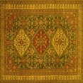 thumbnail image 1 of Ahgly Company Machine Washable Indoor Square Persian Yellow Traditional Area Rugs, 6' Square, 1 of 4