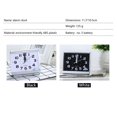 thumbnail image 2 of Naiovety Reloj despertador de forma cuadrada, Radio, movimiento de de barrido silencioso, decoración de mesa, alimentado por batería, Decoración del hogar Blanco, 2 of 5