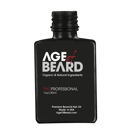 Age of Beard All Natural & Organic Beard Oil (1oz/30ml) - Fresh & Clean Cut Scent - Soften, Revitalize, Moisturize, Condition,