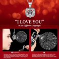 thumbnail image 3 of Collar Lebana con diseño de rosa en doble conserva y collar con la inscripción «I Love You», 3 of 7