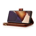 thumbnail image 5 of Allytech Galaxy Note20 Ultra 5G Case, PU Leather Zipper Wallet Case 9 Cards Holder Hand Wrist Strap Stand Shockproof Protective Flip Case Cover for Samsung Note20 Ultra 6.9" - Brown, 5 of 8