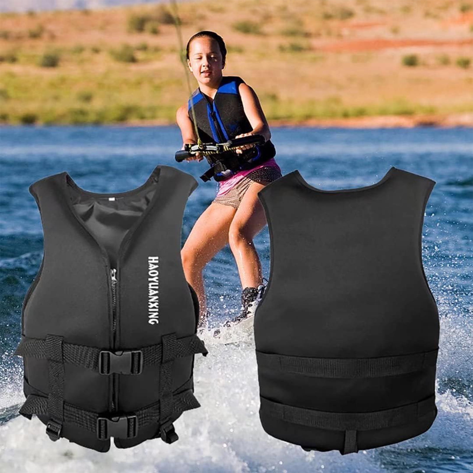 Adult Kayak Vest High Buoyancy Swim Vest Women's Men's Adjustable Safety Jacket Great For Boating, Swimming, Watersports, & More