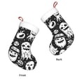 thumbnail image 3 of Yiaed Black White Spooky Ghosts Print Christmas Stockings, Christmas Stockings Hanging Ornaments, Christmas Stockings for Family Christmas Holiday Decorations, 3 of 7