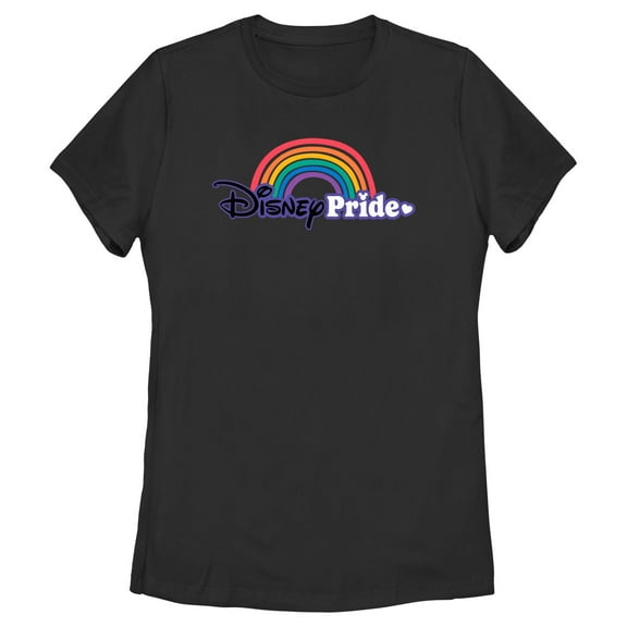Women's Disney LGBTQIA Pride Logo Rainbow Graphic T-Shirt