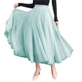thumbnail image 6 of Tulle Skirt y2k Clothes Women Aesthetic Solid Color Elastic High Waist Pleated Skirts Fairycore Grunge Skirt Streetwear-As photo shows_e-One Size, 6 of 7