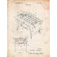 thumbnail image 2 of Borders, Cole 25x32 Black Ornate Wood Framed with Double Matting Museum Art Print Titled - PP136- Vintage Parchment Foosball Game Patent Poster, 2 of 4