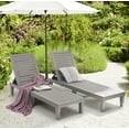 thumbnail image 4 of Hearth and Harbor Set of 4 Chaise Outdoor Lounge Chairs for Pool Chairs or Patio Furniture, Gray, 4 of 8