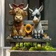 thumbnail image 4 of JilgTeok 1 Packs Fantastical Cow and Donkey Statue Acrylic Stakes for Outdoor Flower Pot Planter Garden Yard Decoration Ground Insertion, 4 of 5