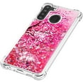 thumbnail image 6 of Compatible with Samsung Galaxy A21 Case Liquid Glitter Cute Stylish Slim TPU Silicone Quicksand Sparkle Shockproof for Women Girls Protective Case for Samsung Galaxy A21 Cherry Blossoms YB, 6 of 12