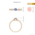 thumbnail image 6 of Angara Natural 0.25 Ct. Tanzanite with Diamond Classic Ring in 14K Rose Gold for Women (Ring Size: 12), 6 of 11