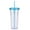 Light Blue, variant on EclipseJewels 24oz (710ml) Clear Plastic Straw Cup with Lid, Creative Transparent Cold Drink Tumbler for Smoothies, Iced Coffee & Bubble Tea, BPA-Free,Blue