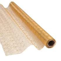 Gold Glitter Paisley Fabric Roll - Party Decor - 1 Piece