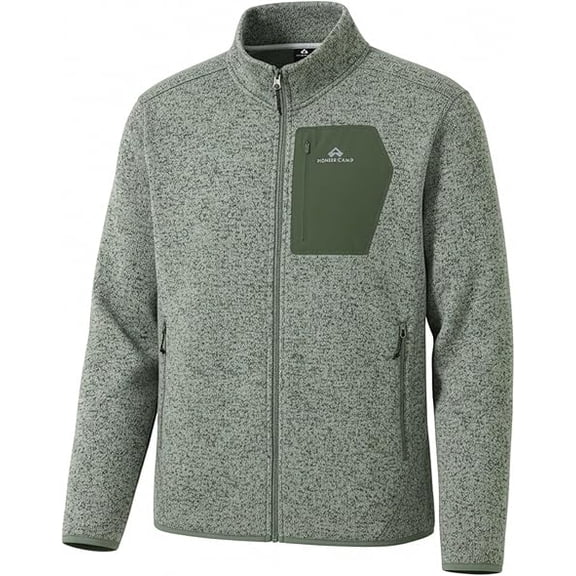 Pioneer Camp Men's Fleece Jackets Full Zip Lightweight Winter Warm with Zipper Pockets Athletic Camping Outwear Coat