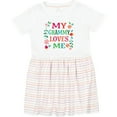 thumbnail image 3 of Inktastic My Grammy Loves Me Girls Apparel Girls Toddler Dress, 3 of 5