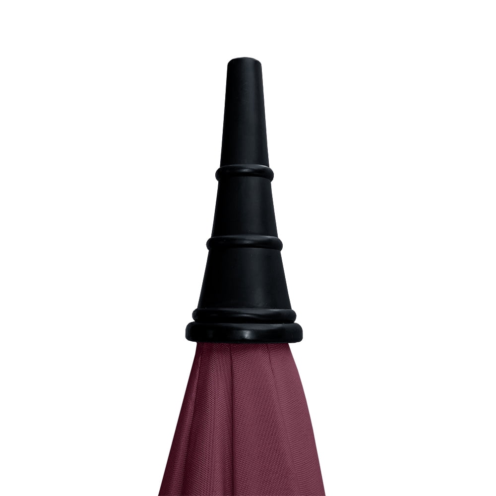 Abble 9ft Patio Umbrella with Crank 3-Tier Pagoda Outdoor Market Umbrella with 8 Ribs for Garden Deck Backyard Pool, Burgundy