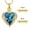 Blue/Gold, variant on Crystal Heart in the Angel Wing Cremation Jewelry for Ashes Urn Necklace Lockets for Human Ashes Pet Ashes