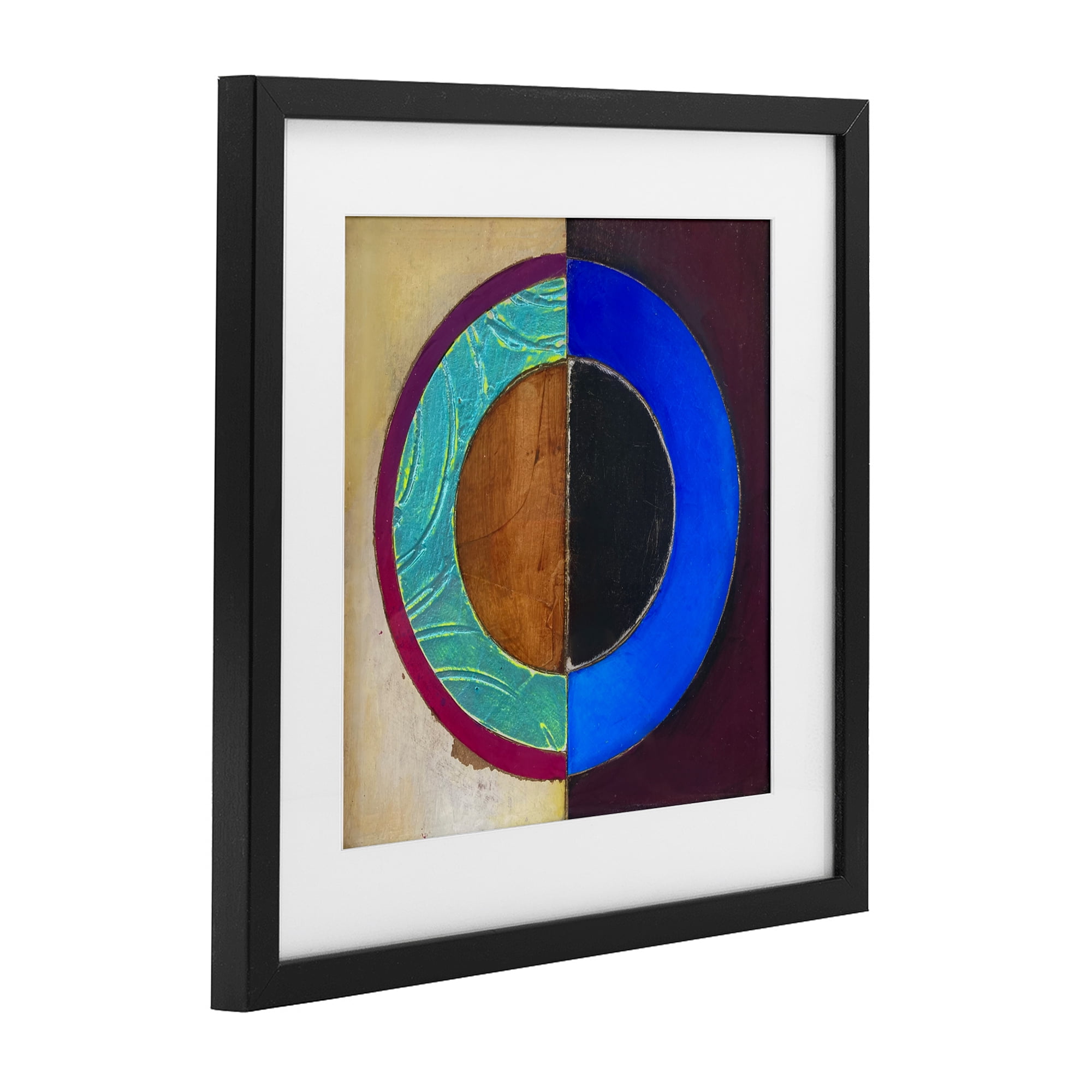 Stupell Industries Nautical Split Circle Black Framed Print Under Glass, design by Matthew Finger
