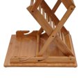 thumbnail image 4 of Height Adjustable Magazine Rack with 5 Levels of Space, Foldable and Portable Bamboo Display Rack for Books, Magazines, and Brochures, 4 of 6