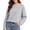 Grey, variant on FASHOFT Crew Neck Sweatshirt For Women Oversized Long Sleeve Solid Comfy Pullover Basic Hoodie Fall Outfits Blue L
