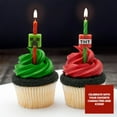 thumbnail image 2 of Minecraft Birthday Cake Candles | 6 Birthday Candles for Cake Decorations, Red & Green Striped Candles, Cake Toppers for Minecraft Party, 2 of 6