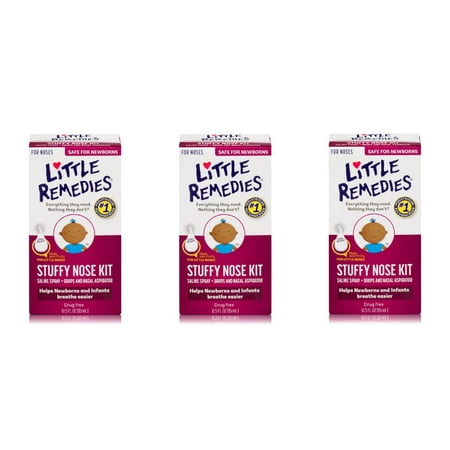 Little Remedies Little Noses Stuffy Nose Kit, 3 Pack