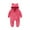 Red, variant on Infant Hooded Fleece Jumpsuit with Bear Ears One Piece Soft Plush Romper for Children Boys and Girls Newborn Outfit