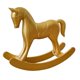 thumbnail image 5 of Estatua de caballo mecedor, figura decorativa de madera, adorno de escritorio para la oficina y la vida. Oro, 5 of 8