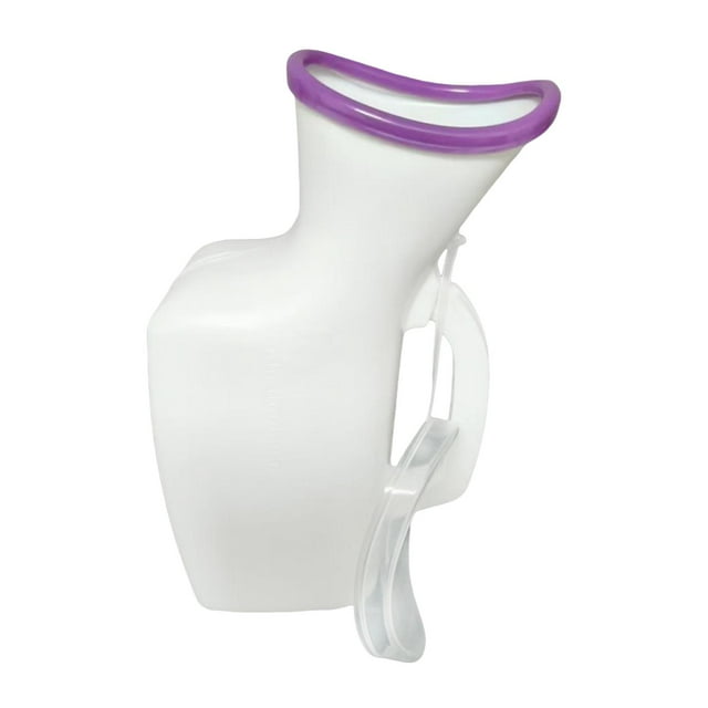 Urinario femenino a prueba de fugas, embudo con asa, botella portátil para orinar, ideal para hospitales, campamentos, diabetes, personas mayores y