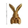 thumbnail image 4 of Noehoiugi Easter Bunny Decor For Home - Gold Brass Thinking Bunnies Figurines Statues Home Decor - Spring Decorative Rabbits, 4 of 6