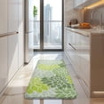 thumbnail image 4 of Green Floral and Petal Pattern Kitchen Rug Mat,Kitchen Runner Rugs Non Skid Washable,Decorative Kitchen Floor Mats for Kitchen,Sink,Laundry,17"x47.2", 4 of 7