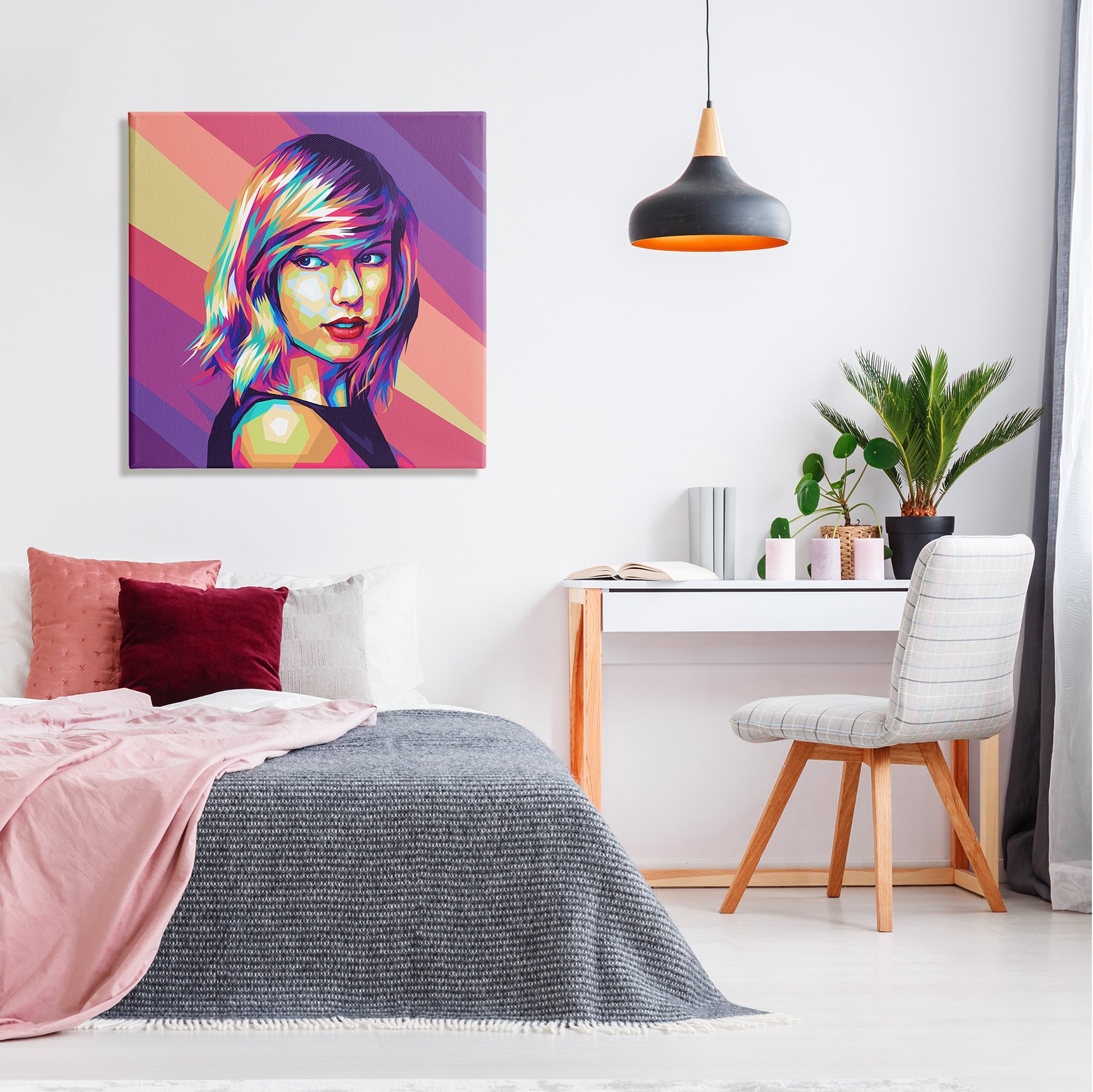 Stupell Industries Abstract Geometric Taylor Abstract Painting Gallery Wrapped Canvas Art Print Wall Art, 30 x 30