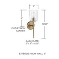 thumbnail image 6 of Capital Lighting 628511-449 Greyson 16" Tall Bathroom Sconce - Black, 6 of 7