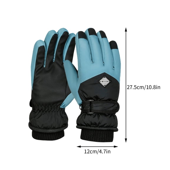 Vikakiooze Winter Gloves Kids 7-12 Snow Windproof Gloves Winter Warm Non Slip Gloves Breathable Snowboard Gloves for Cold Weather, Snowmobile Outdoor, Sports